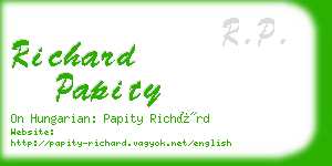 richard papity business card